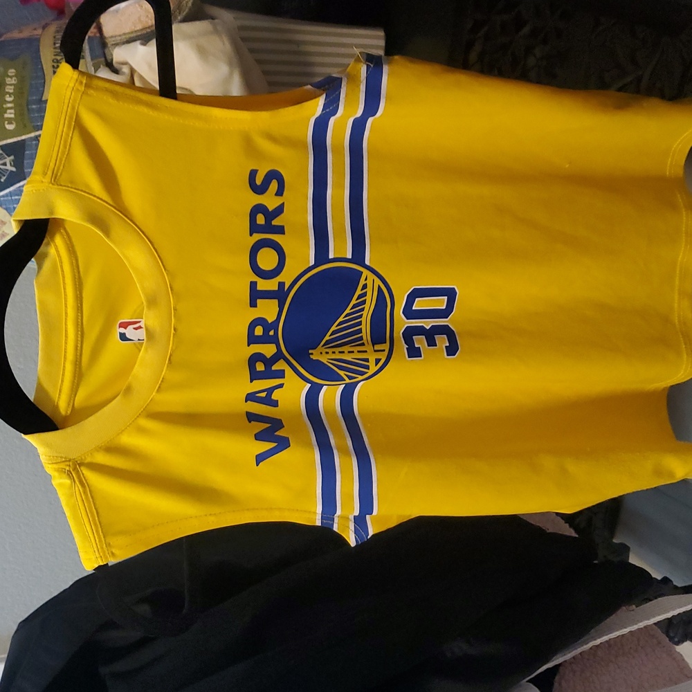 NBA Warriors Kids Jersey - Yellow and Blue